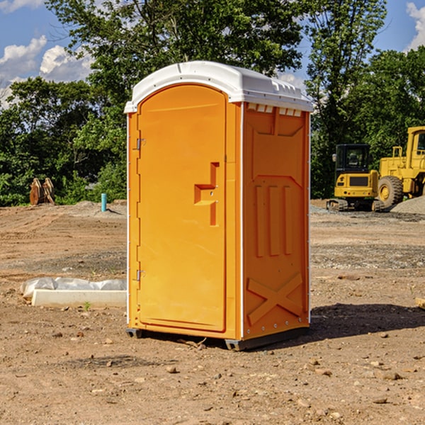 how often are the portable restrooms cleaned and serviced during a rental period in Yadkinville